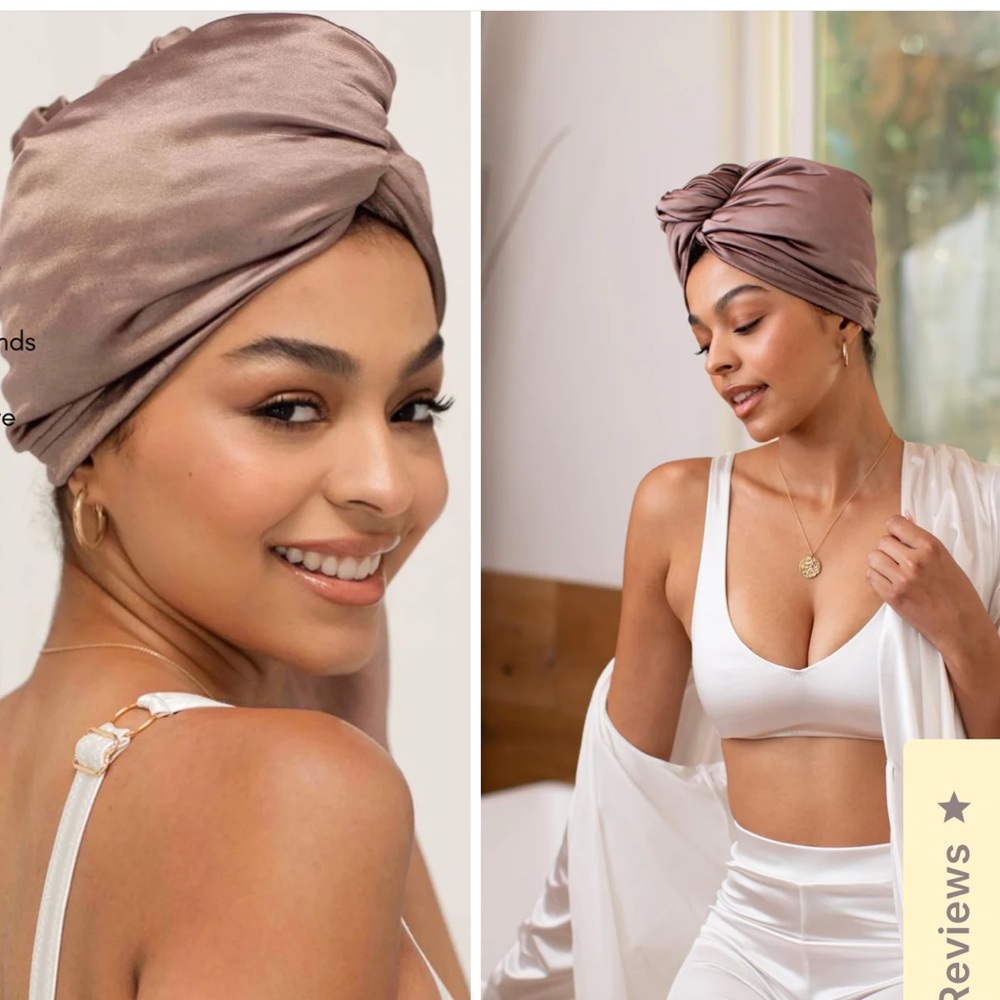 Mauves Ultra-Lite All Satin Hair Wrap - Woodrose - Picture 2 of 6